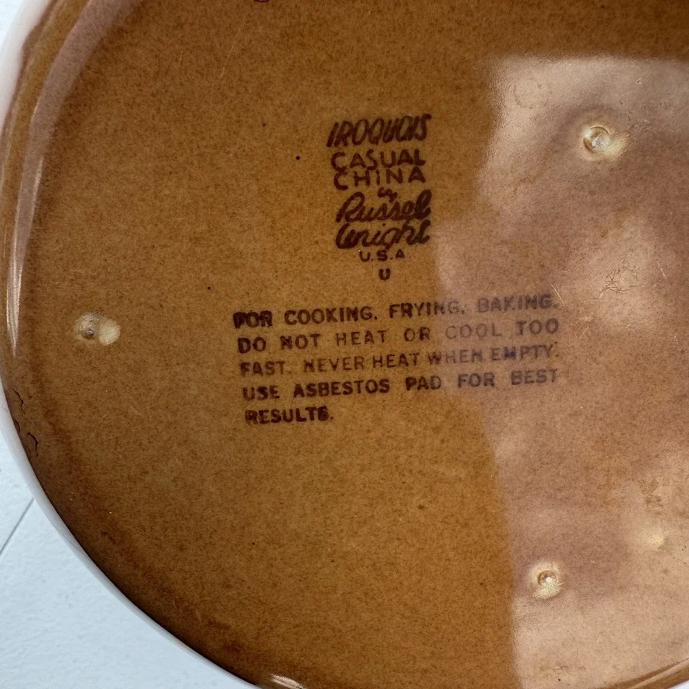 RUSSEL WRIGHT Iroquois Casual China Cookware Sauce‎ Pan Pot Brown Topaz